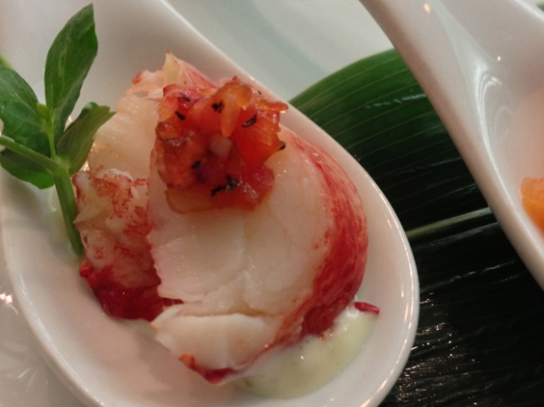 lobster sashimi at dinings