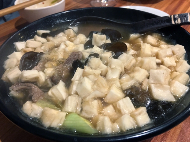 xi'an bread in beef broth at xian impression