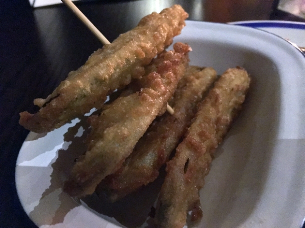 fried pickles at low slow and juke