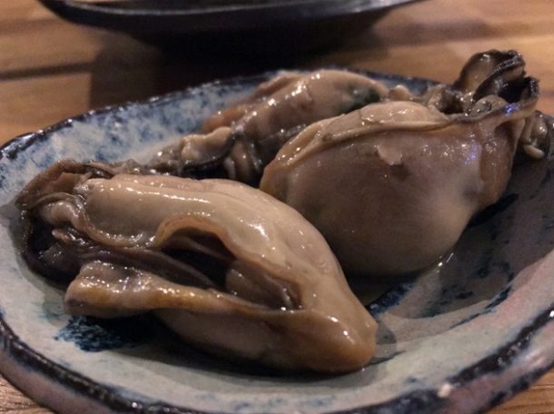 oysters with sansho pepper at jugemu