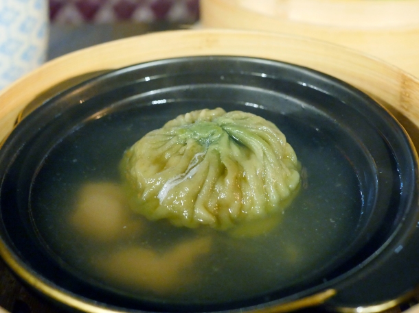 illustrative photo of a beef big dumpling in soup at Baozi Inn London Bridge