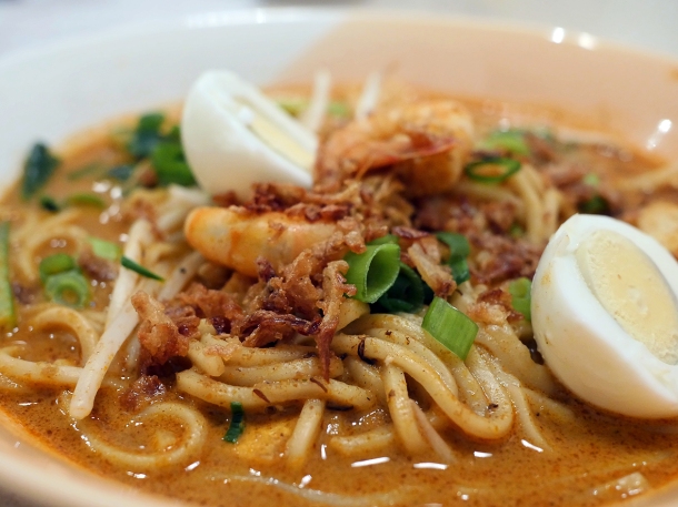 illustrative photo of the prawn curry laksa at Normah's Cafe