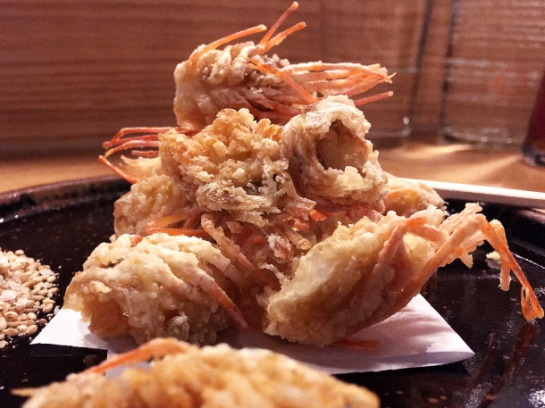 illustrative photo of the crispy prawn heads at Koya City