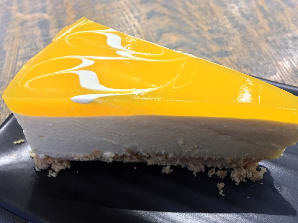 illustrative photo of the mango cheesecake at La Chingada
