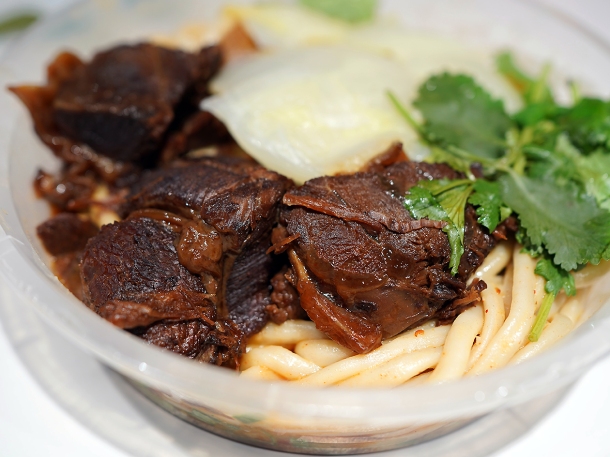 illustrative photo of the dry beef noodles from Ye Ye