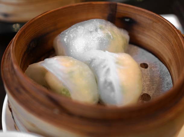 illustrative photo of the prawn and chive dumplings at Dragon Castle