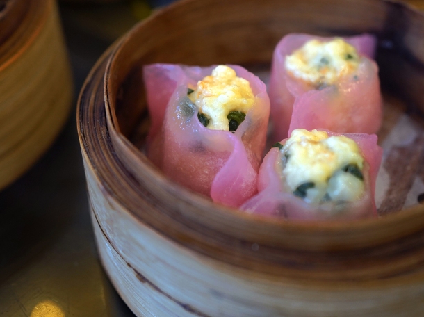 illustrative photo of the prawn and spinach dumplings at Dragon Castle